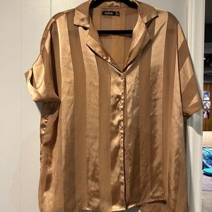 Boohoo silk blouse